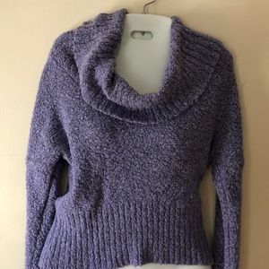 Mud purple cowl neck sweater